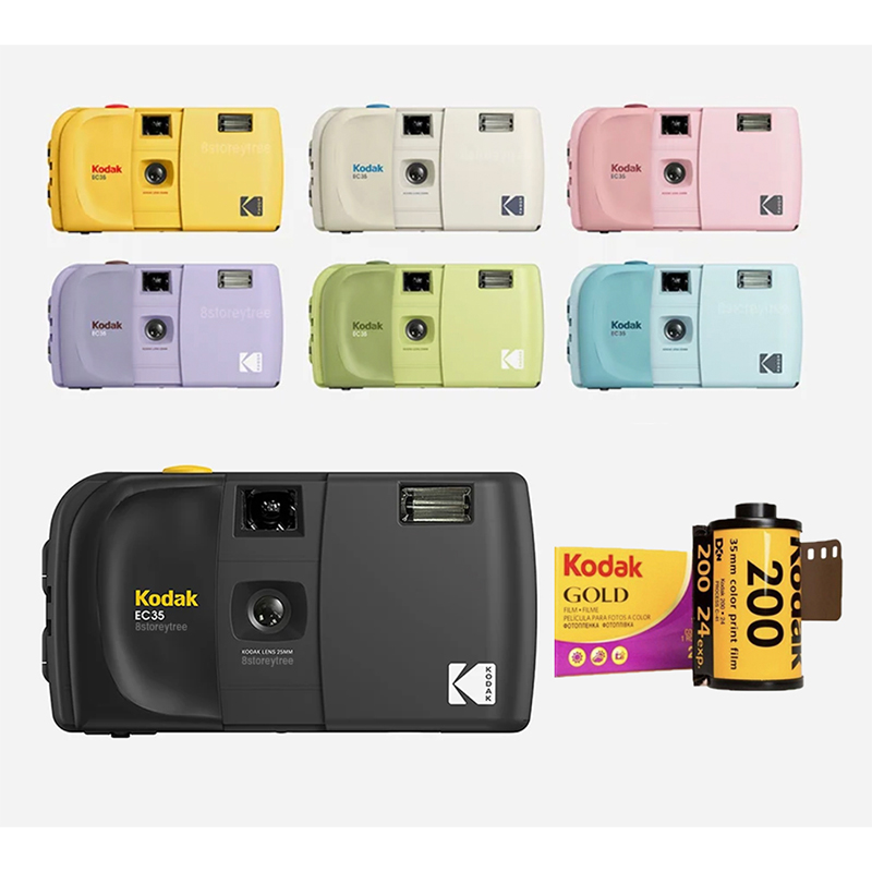 KODAK 柯達 含電池+底片 EC35 滑蓋式 7色 底片相機 可重複使用 傻瓜相機