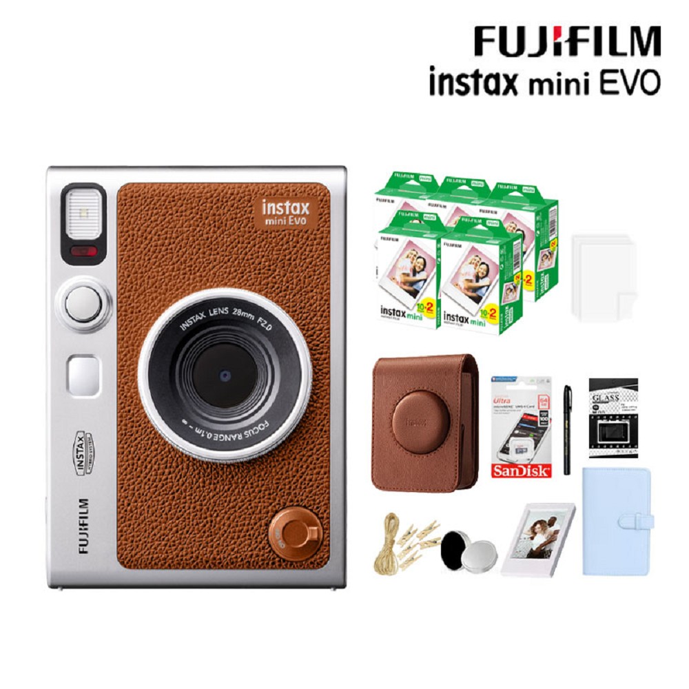 FUJIFILM 富士 Instax Mini EVO 拍立得相機 印相機 黑色 棕色 (公司貨)