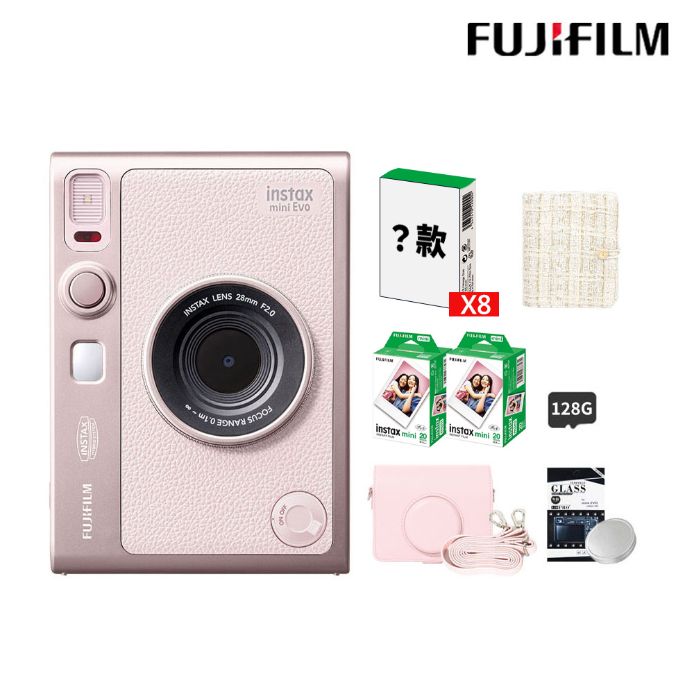 FUJIFILM 富士 Instax Mini EVO 拍立得相機 印相機 玫瑰粉 公司貨(其他規格)