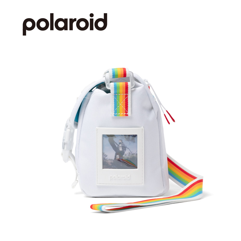 Polaroid 寶麗萊 Go 相機包 白色+彩虹肩帶(DB14)