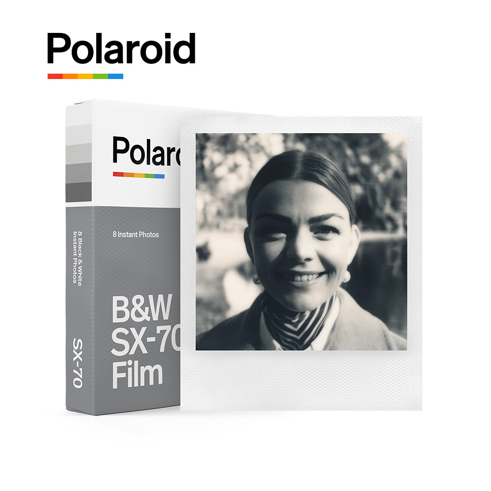 Polaroid 寶麗萊 SX-70黑白色白框相紙 (D7F2)