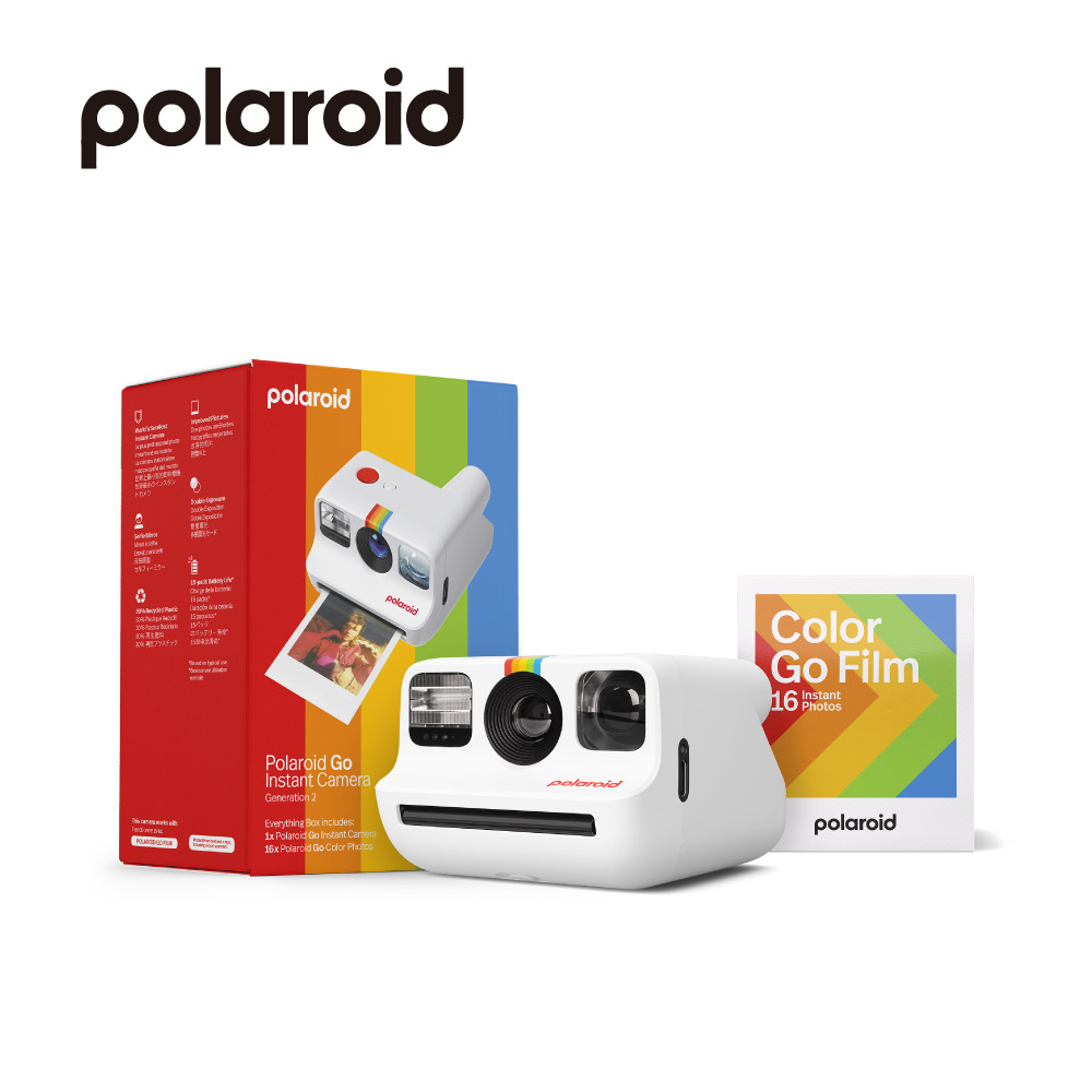 Polaroid 寶麗萊 拍立得GO G2 套裝版 白 (內附16張相紙)