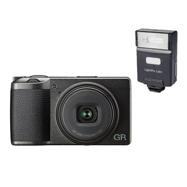 RICOH 理光  GR III + FLASH Q Q20II 無線閃光燈 (公司貨)