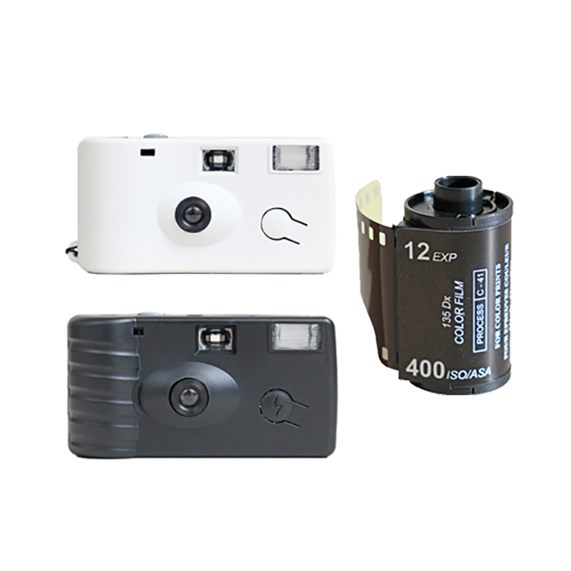 KODAK 柯達 Fun Camera 輕拍潮影 一次性帶閃光底片相機即可拍+ISO400 穿越時光底片