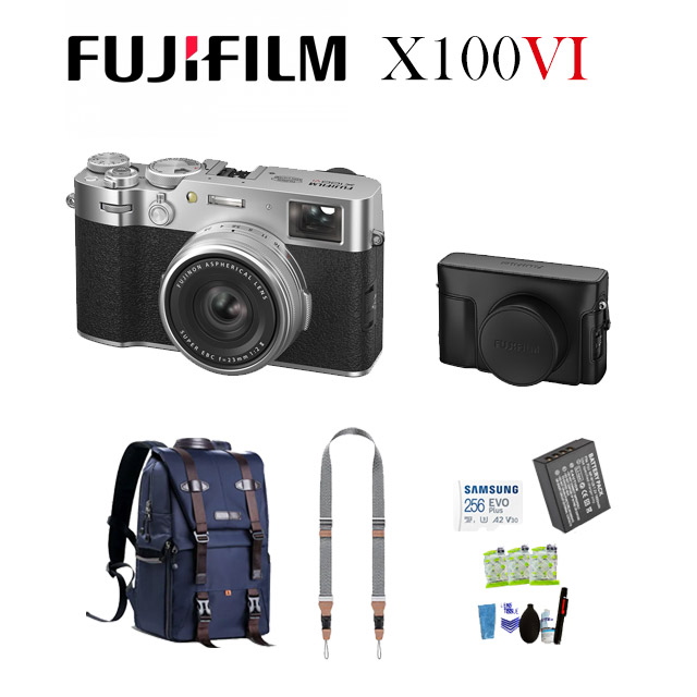 【FUJIFILM 富士】X100VI 類單相機 銀色 大全配組 (公司貨)
