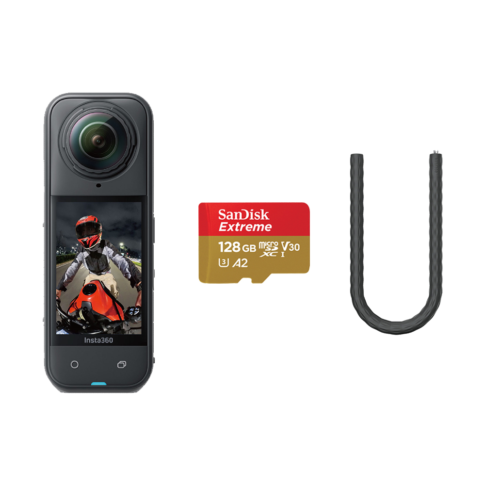 Insta360 X5 8K全景運動相機128G 柔性支架套組東城代理商公司貨