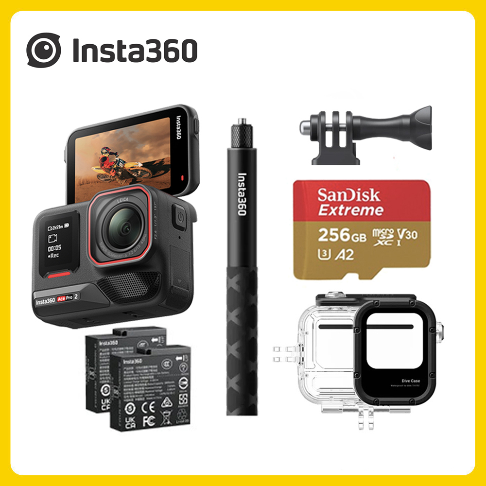 Insta360 Ace Pro 2 翻轉螢幕運動相機 雙電版 潛水套裝 (先創公司貨)