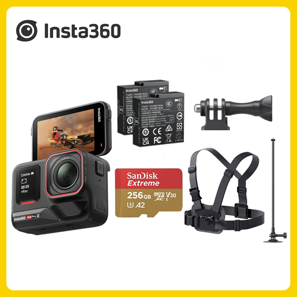 Insta360 Ace Pro 2 翻轉螢幕運動相機 雙電版 滑雪套裝 (先創公司貨)