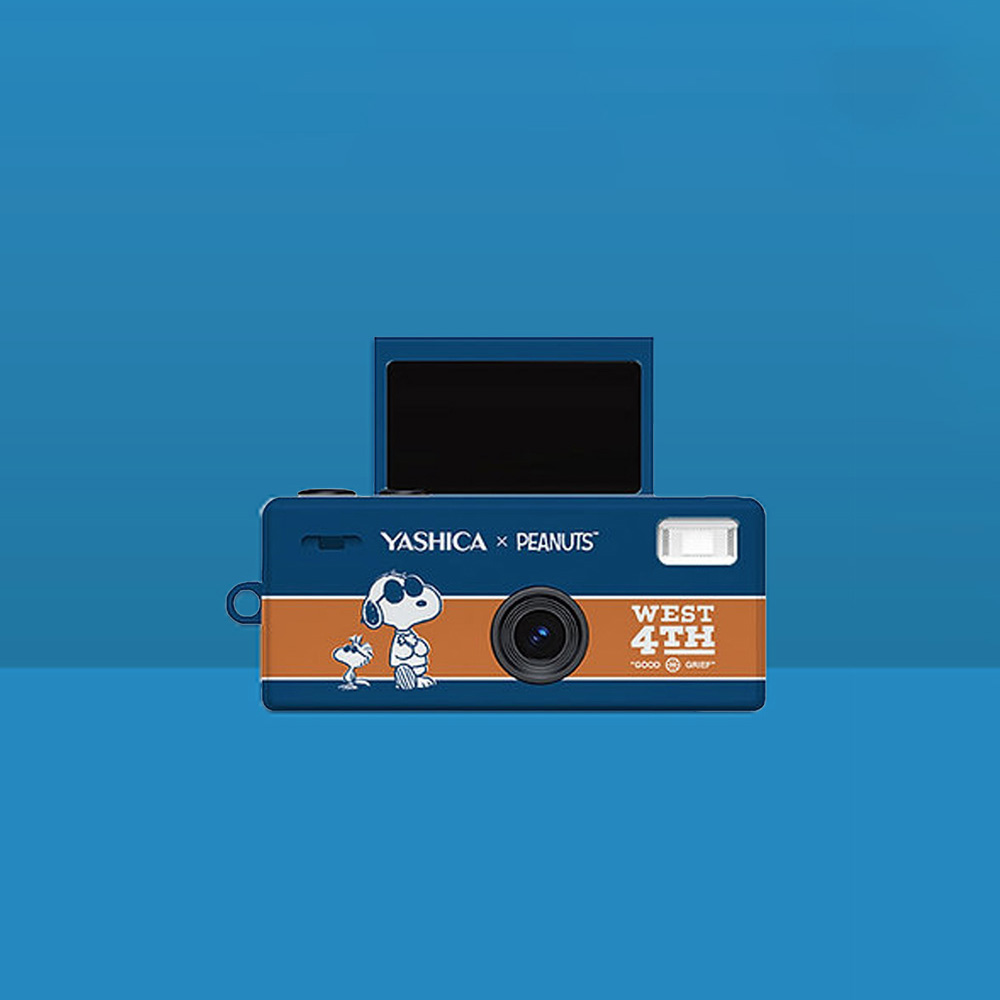 YASHICA 聯名Funtastic趣味鑰匙圈迷你數位相機 - 籃球史努比