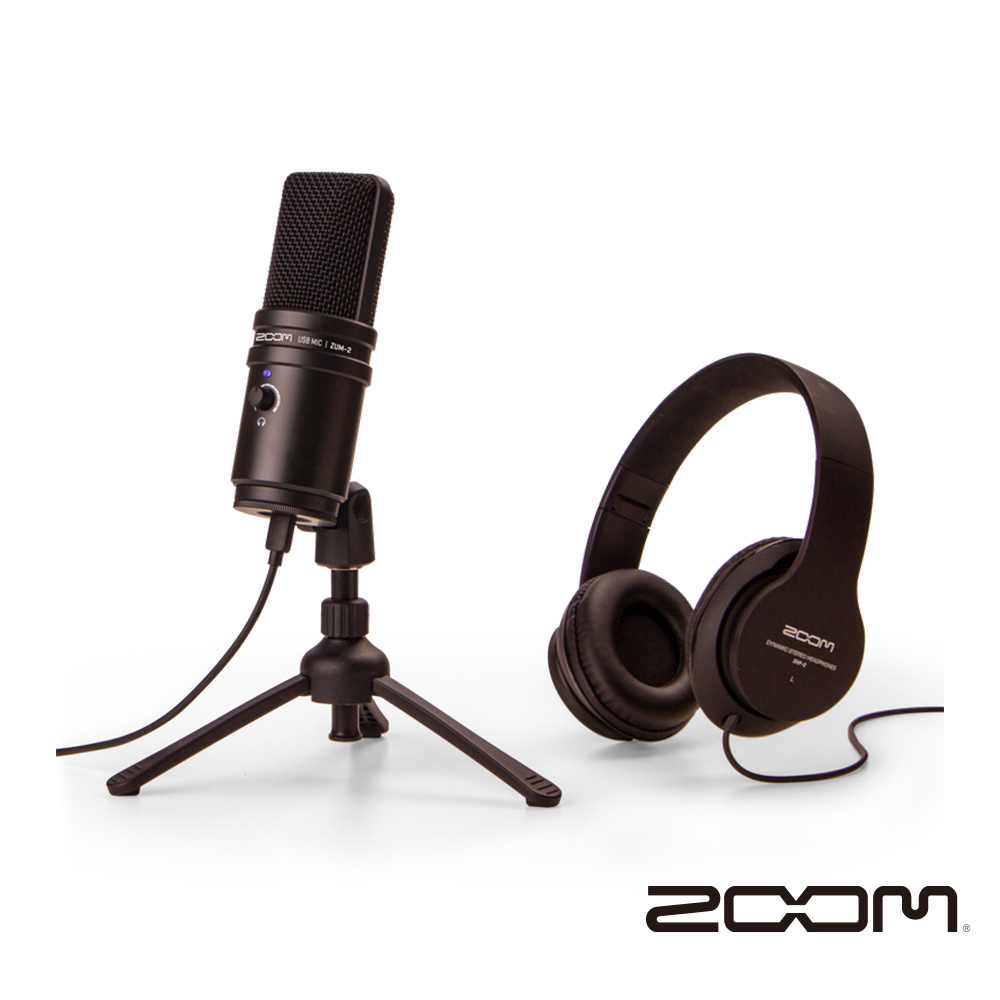 Zoom ZUM-2PMP USB麥克風耳機套組 正成公司貨