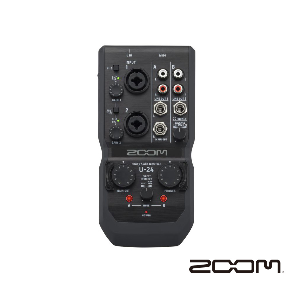 Zoom U-24 可攜式錄音介面 正成公司貨
