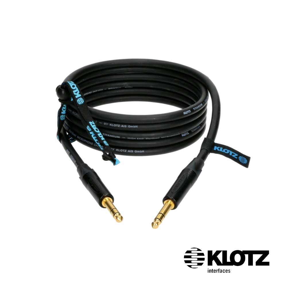 KLOTZ Titanium StarQuad 6.3mm-6.3mm 麥克風線-黑色 Neutrik 5m