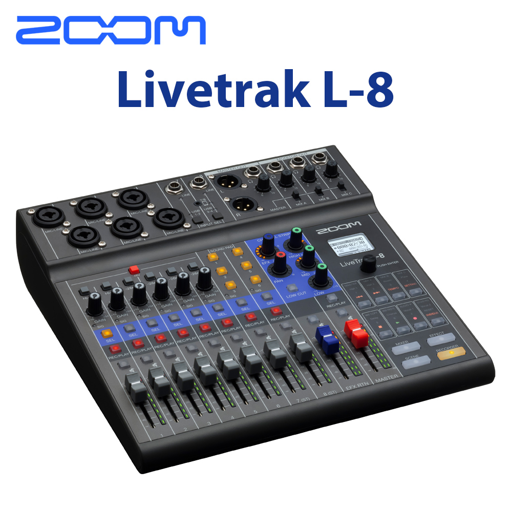 ZOOM Livetrak L-8 Podcast 混音器錄音介面公司貨- PChome 24h購物