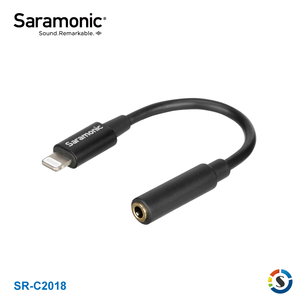 Saramonic 楓笛 SR-C2018 3.5mm TRS轉Lightning音源轉接線