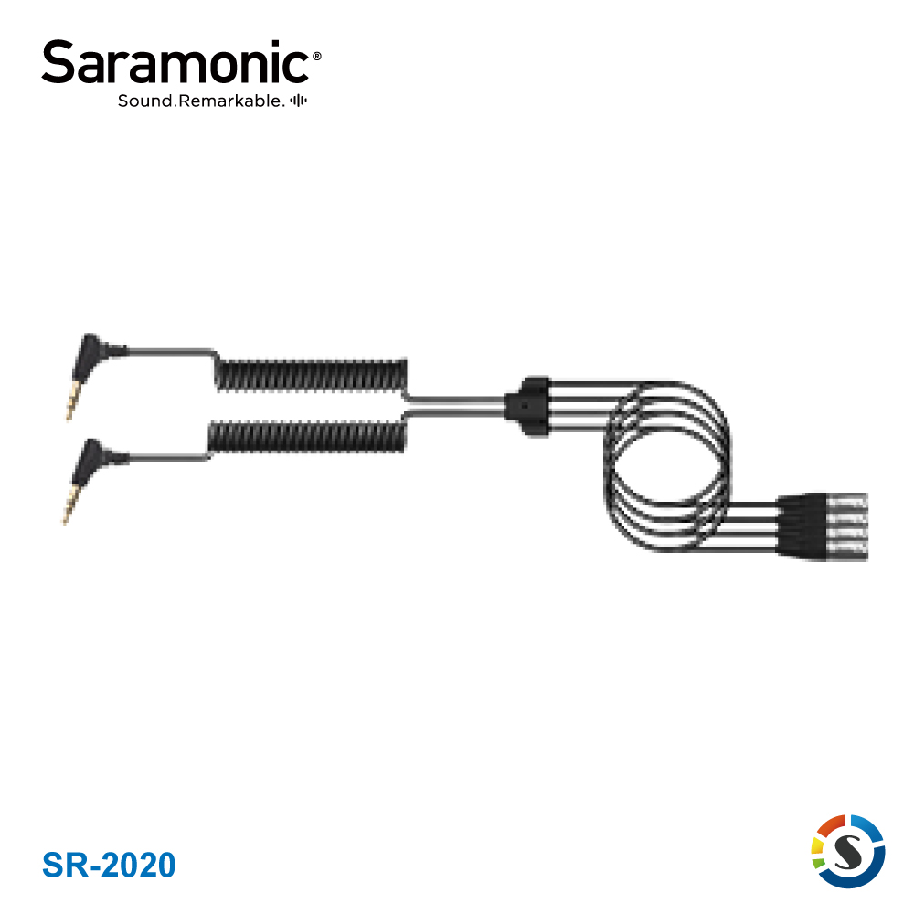 Saramonic 楓笛 SR-C2020 雙頭3.5mm TRS轉4頭XLR轉接線