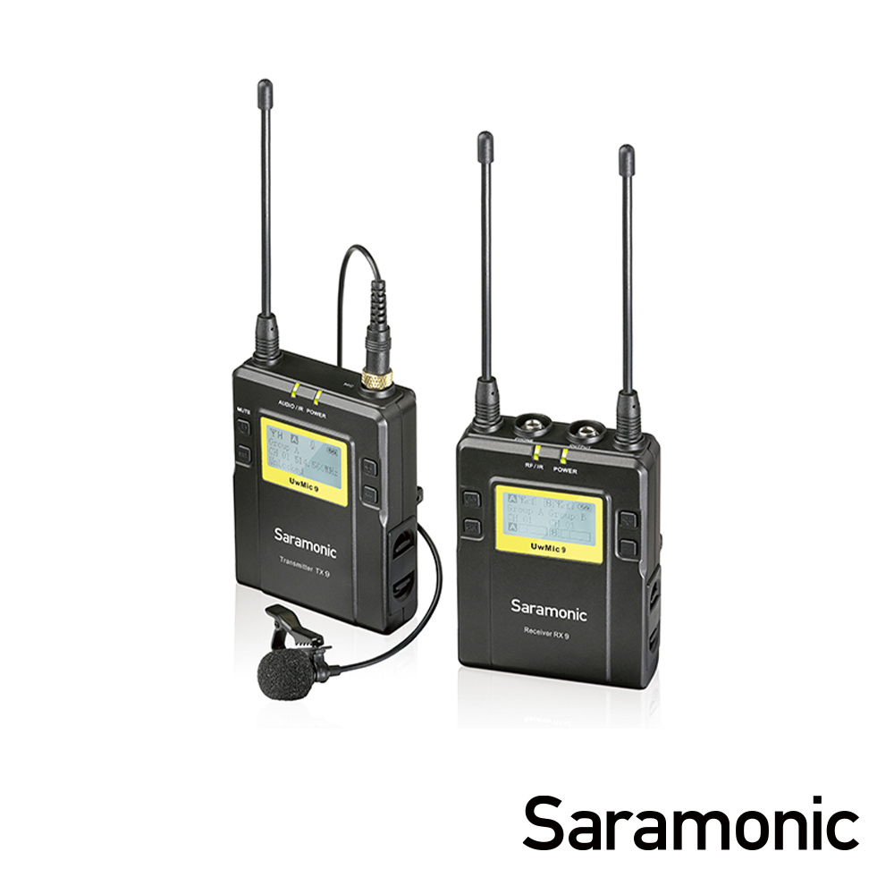 Saramonic 楓笛 UwMic9 Kit1 UHF一對一無線領夾式麥克風套組 公司貨