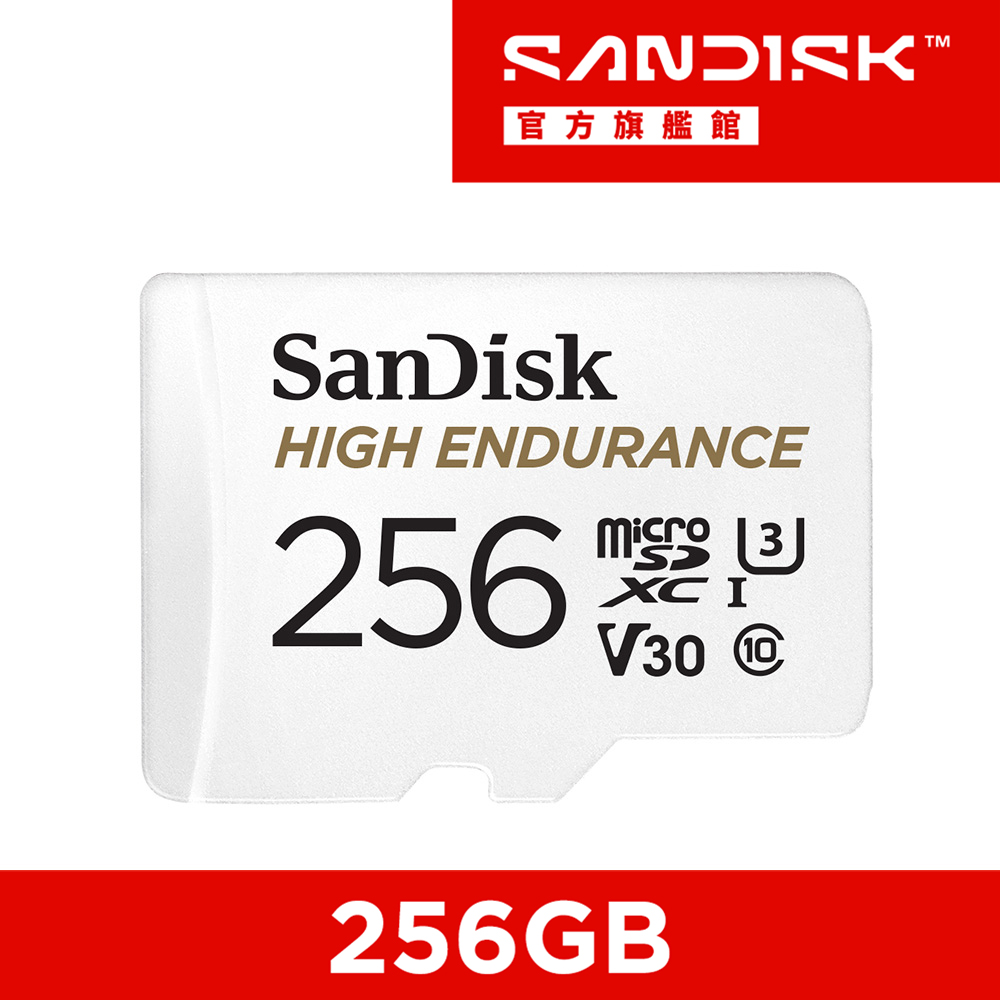 行車記錄器/監控專用High Endurance microSD 記憶卡 256GB (公司貨)