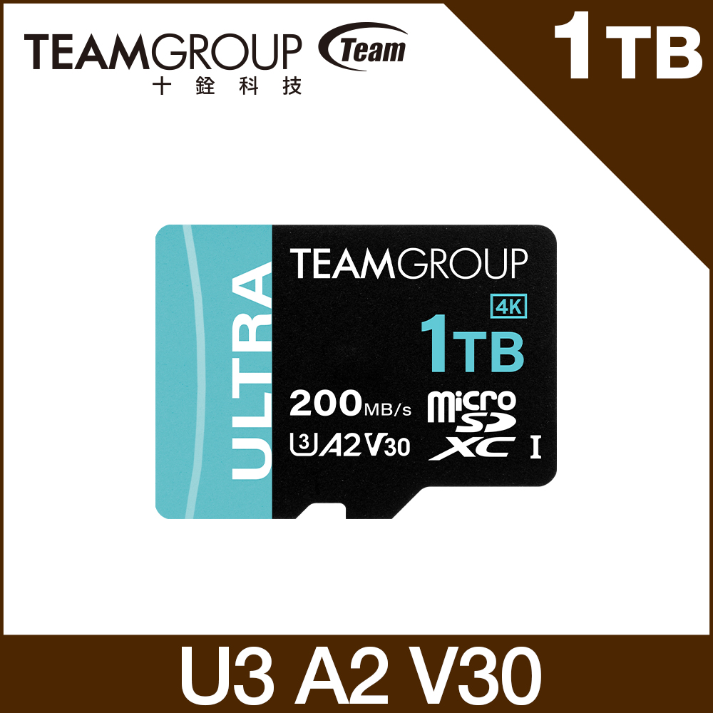 Team 十銓 ULTRA MicroSDXC 1TB UHS-I U3 A2 V30 記憶卡 (含轉卡+終身保固)
