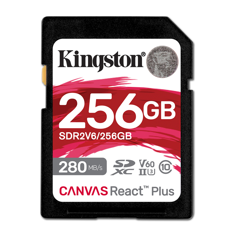 Kingston 金士頓   Canvas React Plus SDXC UHS-II 280R/150W V60 256GB 記憶卡(SDR2V6/256GB)