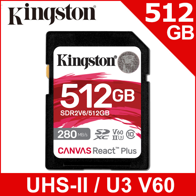 Kingston Canvas React Plus Uhs-ii Sdxc Memory Card Kingston SDXC