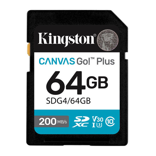 Kingston 金士頓 Canvas GO! Plus SDXC UHS-I (U3)(V30) 64GB 記憶卡 (SDG4/64GB)