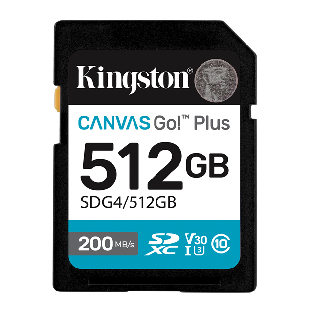 Kingston 金士頓 Canvas GO! Plus SDXC UHS-I (U3)(V30) 512GB 記憶卡 (SDG4/512GB)