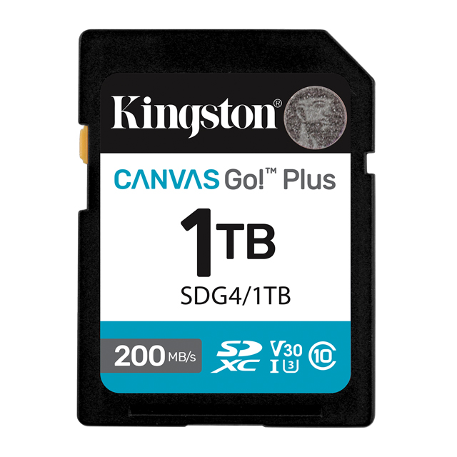 Kingston 金士頓 Canvas GO! Plus SDXC UHS-I (U3)(V30) 1TB 記憶卡 (SDG4/1TB)