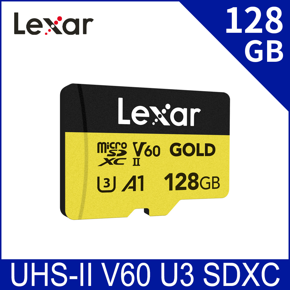 Lexar 雷克沙 Gold microSDXC UHS-II V60 128G 高速記憶卡
