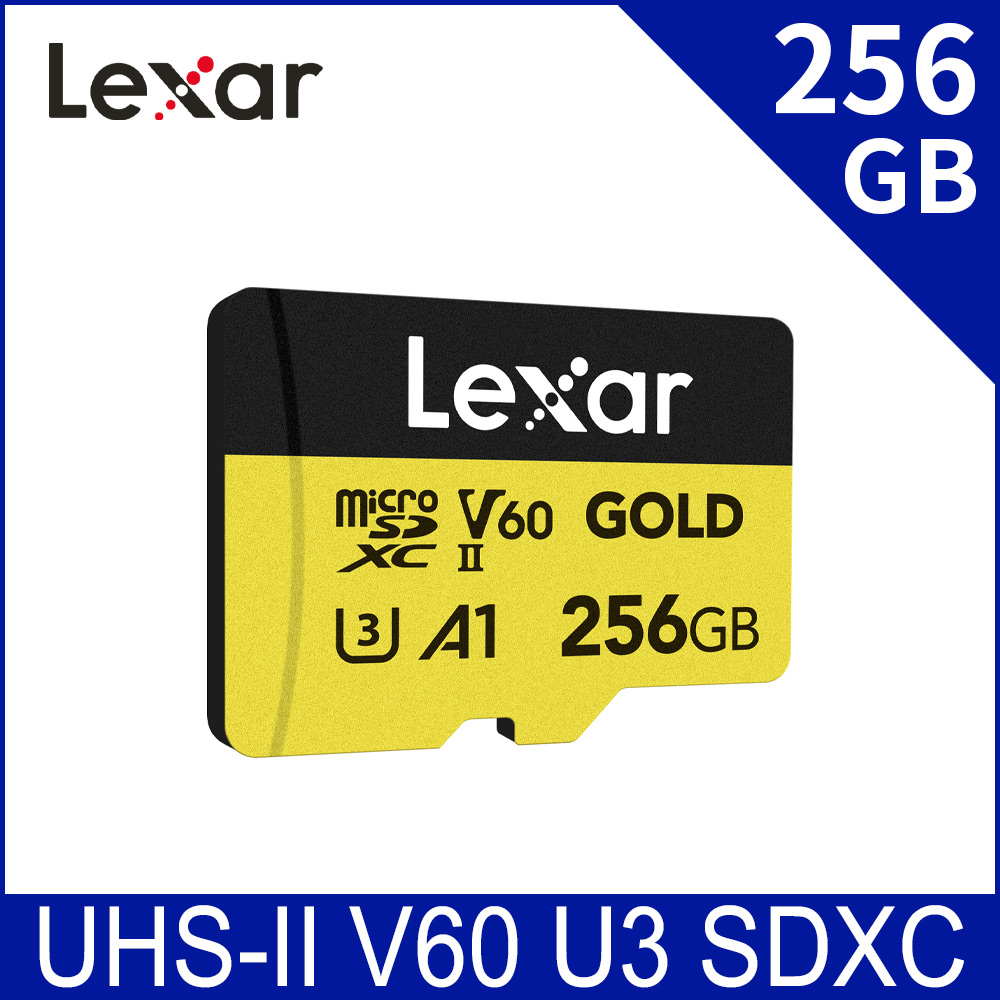 Lexar 雷克沙 Gold microSDXC UHS-II V60 256G 高速記憶卡