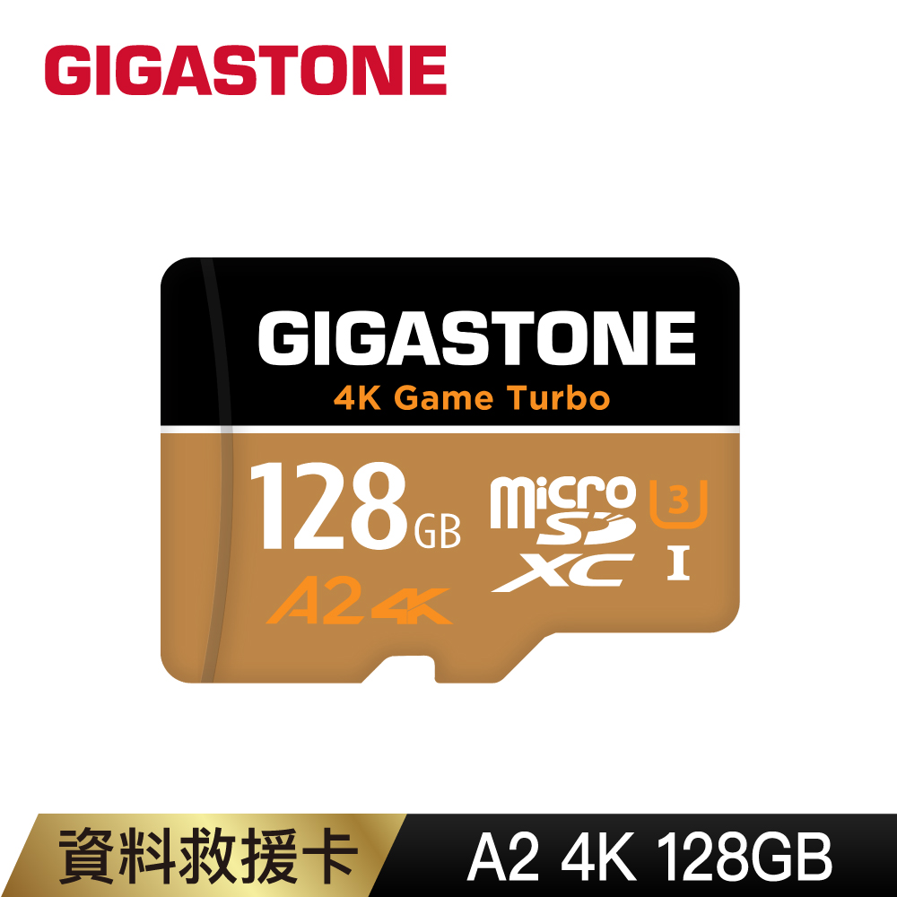 Gigastone 立達 Data Recovery 128GB microSDXC UHS-I A2 U3 資料救援記憶卡 4K Game Turbo/附SD轉卡
