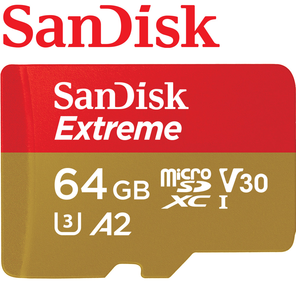 SanDisk 晟碟 64GB 170MB/s Extreme U3 microSDXC V30 A2 記憶卡(無轉卡)
