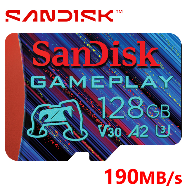 SanDisk 晟碟 GamePlay microSD 手機和掌上型遊戲記憶卡 - 128GB