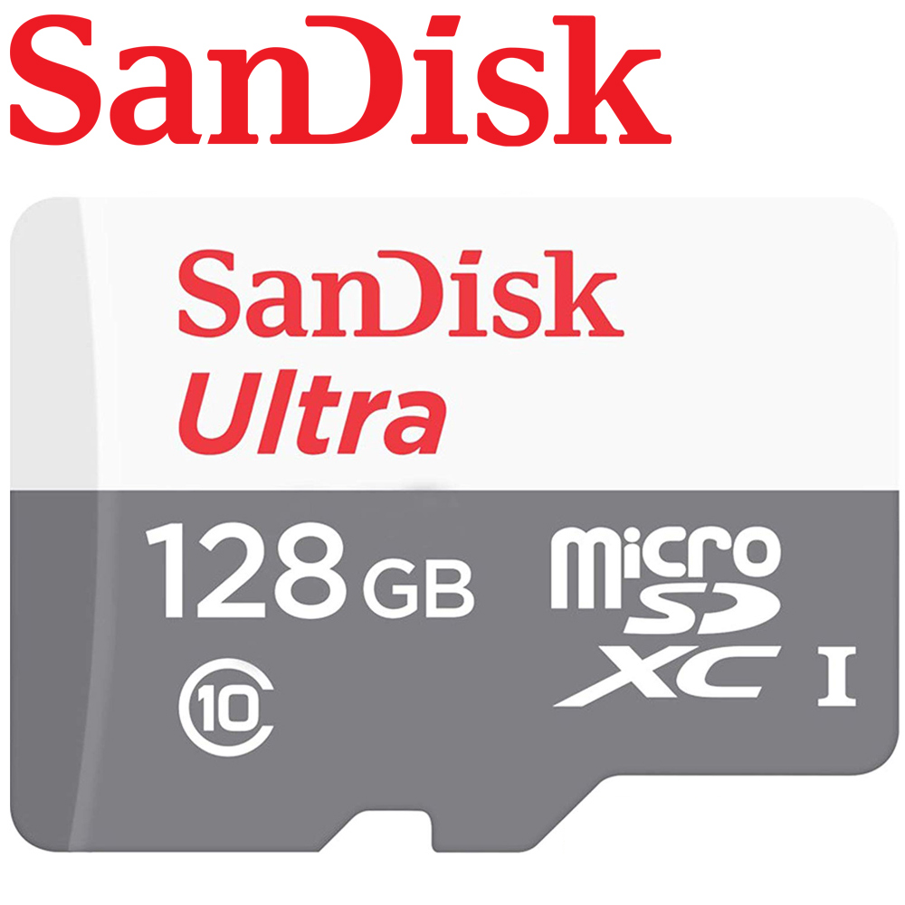 SanDisk 晟碟 128GB 100MB/s Ultra microSDXC UHS-I 記憶卡(白卡/無轉卡)