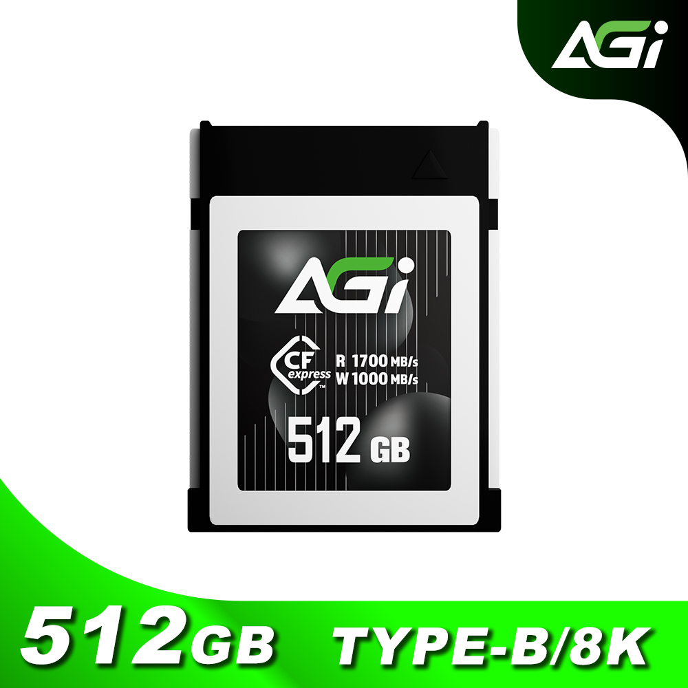 AGI 亞奇雷 CE138 CFexpress Type B 記憶卡 512GB|讀寫1700/1000MB/s|4K/8K錄影高速卡