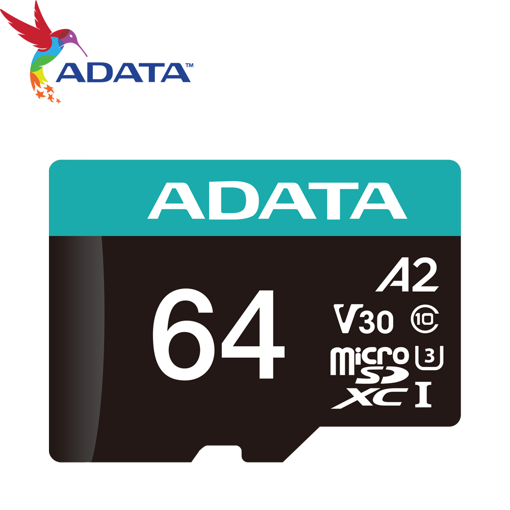 ADATA 威剛 64GB 100MB/s microSDXC U3 V30 A2 記憶卡