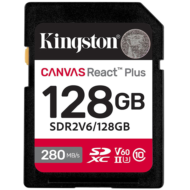 Kingston 金士頓 128GB SDXC Canvas React Plus V60 280MB SDR2V6/128GB UHSII 記憶卡