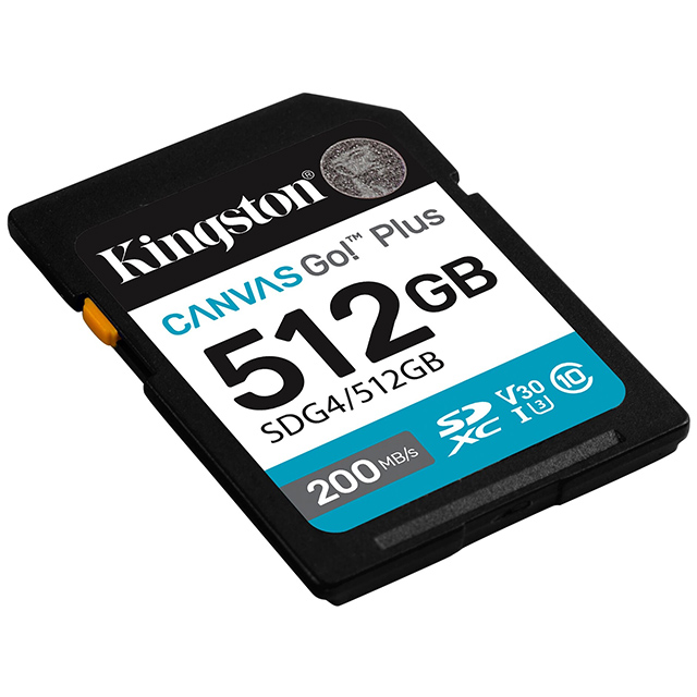 Kingston 金士頓 512GB SDXC SDG4/512GB 200MB/s UHS-I U3 V30 A2  相機 記憶卡