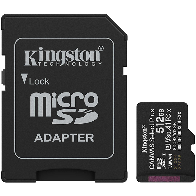Kingston 金士頓 512G 512GB microSDXC SDCS3/512G 150MB/s U3 A1 V30 記憶卡