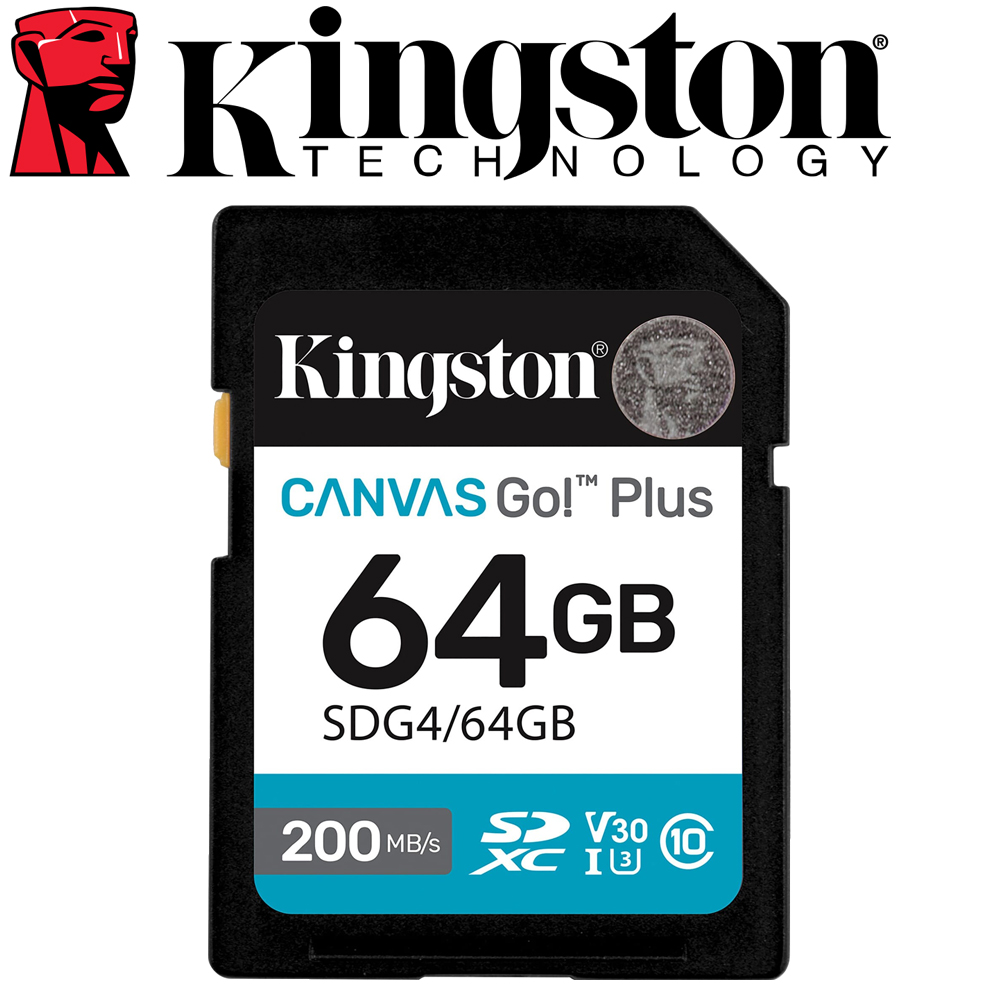 Kingston 金士頓 64GB 200MB/s SDXC UHS-I U3 V30 A2 記憶卡 SDG4/64GB
