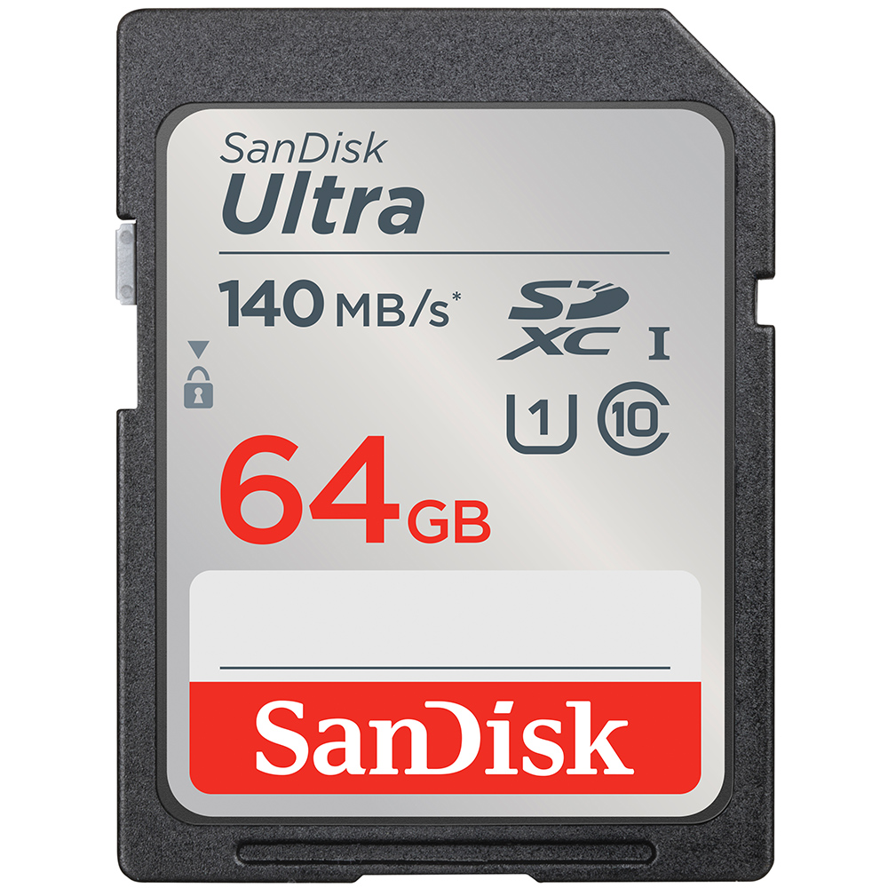 SanDisk 晟碟 64GB SDXC Ultra【140MB/s】SD SDHC U1 C10 SDSDUNB-064G 相機記憶卡 (不是手機小卡)