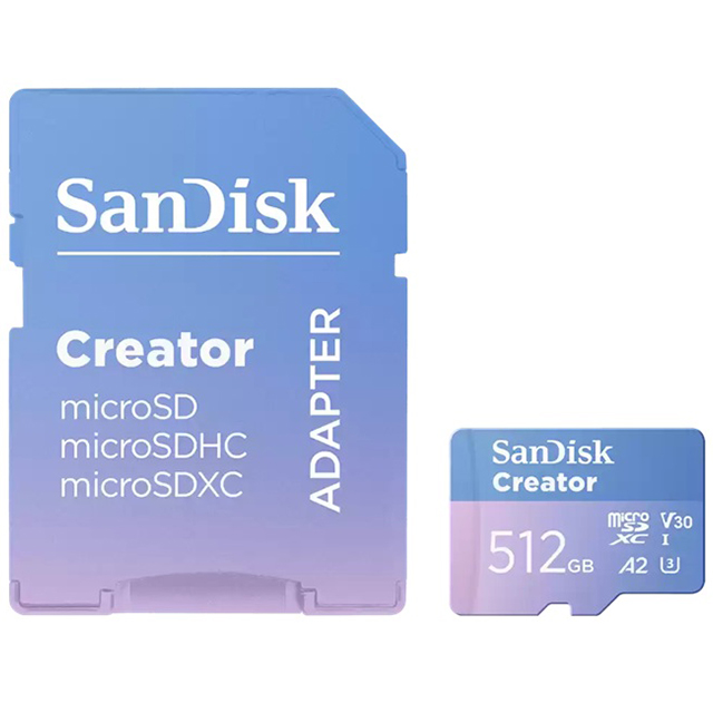 SanDisk 晟碟 512G 512GB Creator microSDXC 190MB/s UHS-I U3 A2 V30 記憶卡