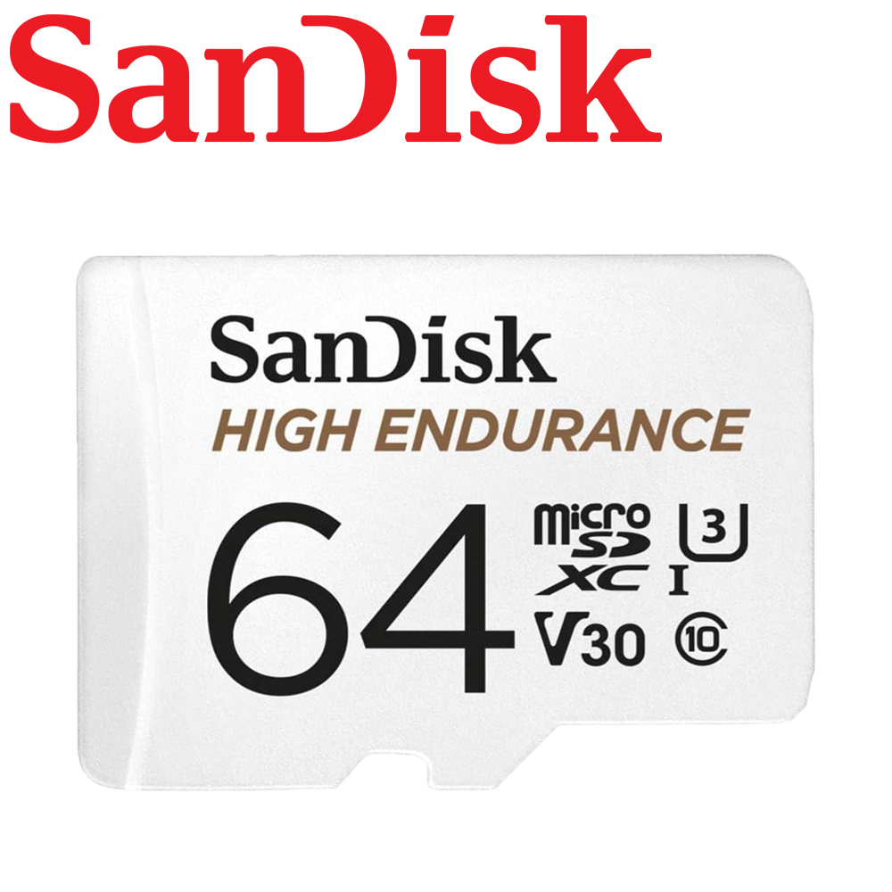 SanDisk 晟碟 64GB High Endurance microSDXC U3 V30 記憶卡