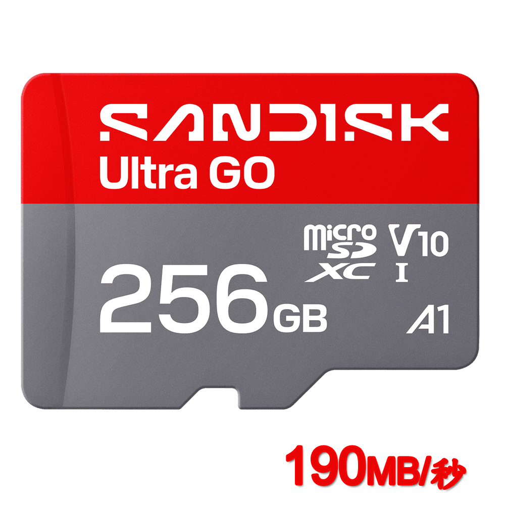 SanDisk 晟碟 Ultra GO microSDXC U1 A1 190MB/s 256GB 記憶卡 (SDSQUGN-256G-GN6MN)