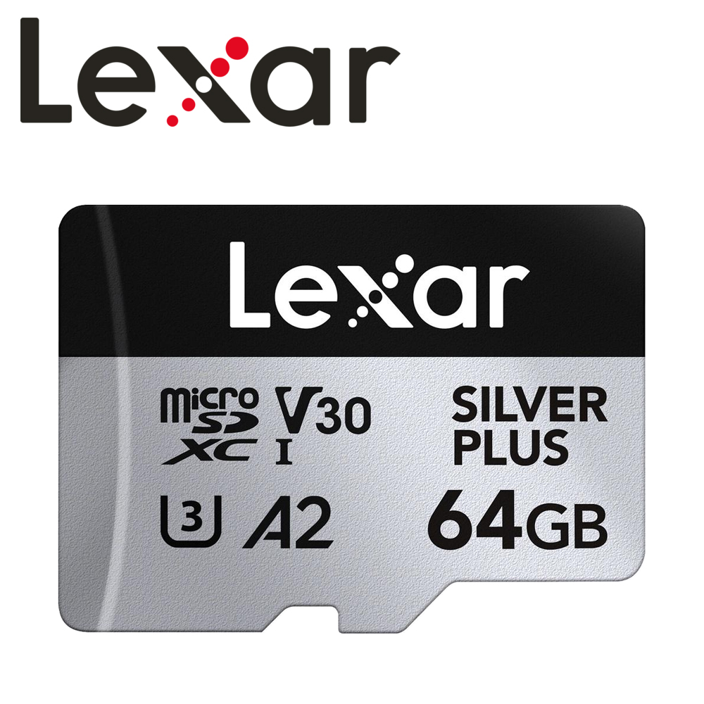 Lexar 雷克沙 64GB Silver Plus microSDXC UHS-I A2 U3 V30 記憶卡