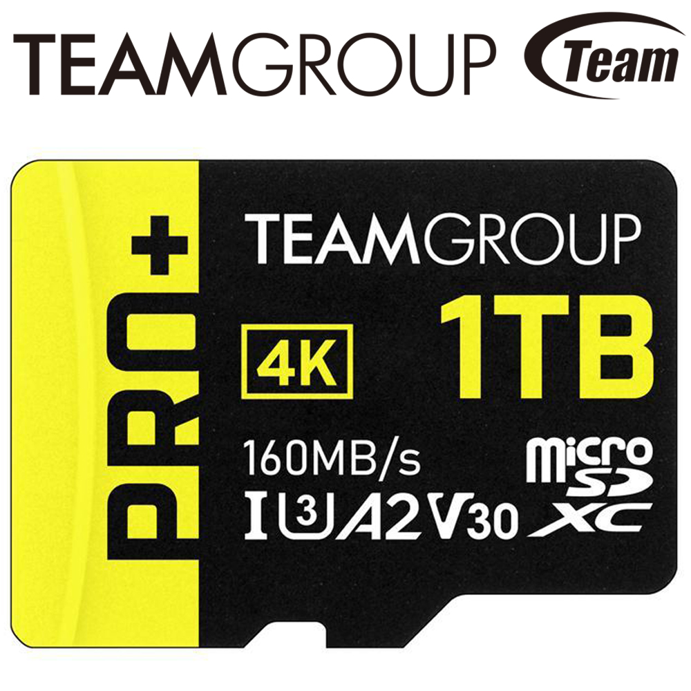 Team 十銓 1TB PRO+ microSDXC U3 A2 V30 記憶卡
