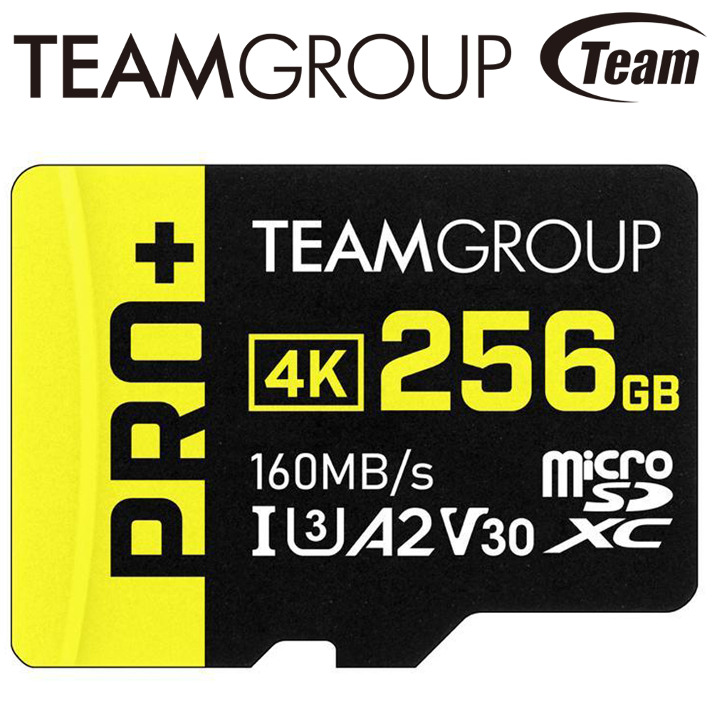 Team 十銓 256GB PRO+ microSDXC U3 A2 V30 記憶卡