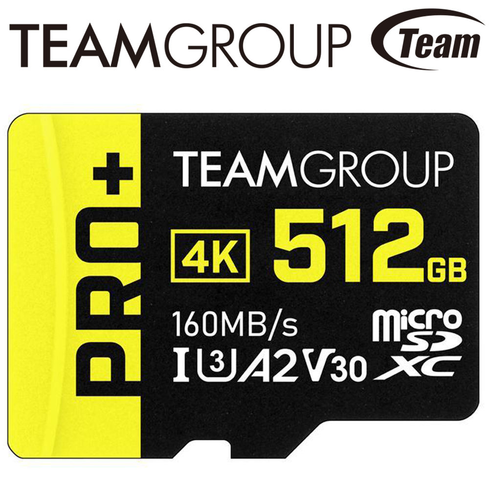 Team 十銓 512GB PRO+ microSDXC U3 A2 V30 記憶卡