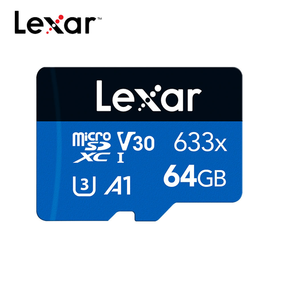 Lexar 雷克沙 633x microSDXC UHS-I A1 U3 64G 記憶卡
