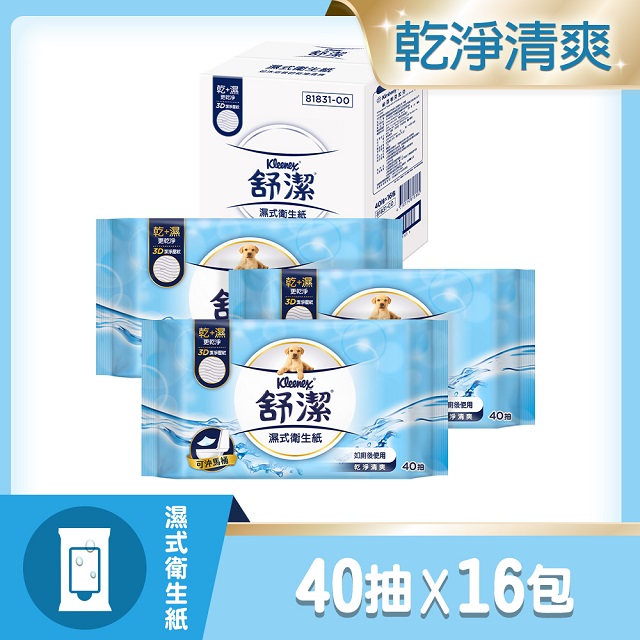 濕式衛生紙 -一般款40抽x16包