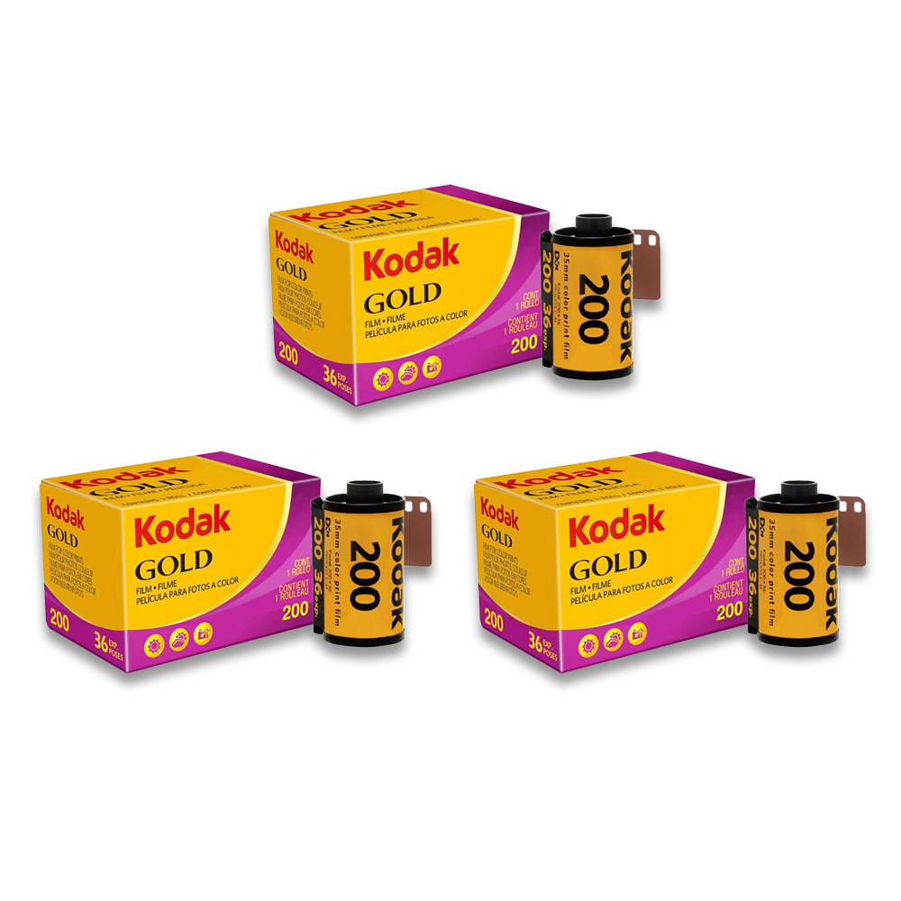 KODAK 柯達 Gold 200 135底片 36張 底片 彩色負片 三入組